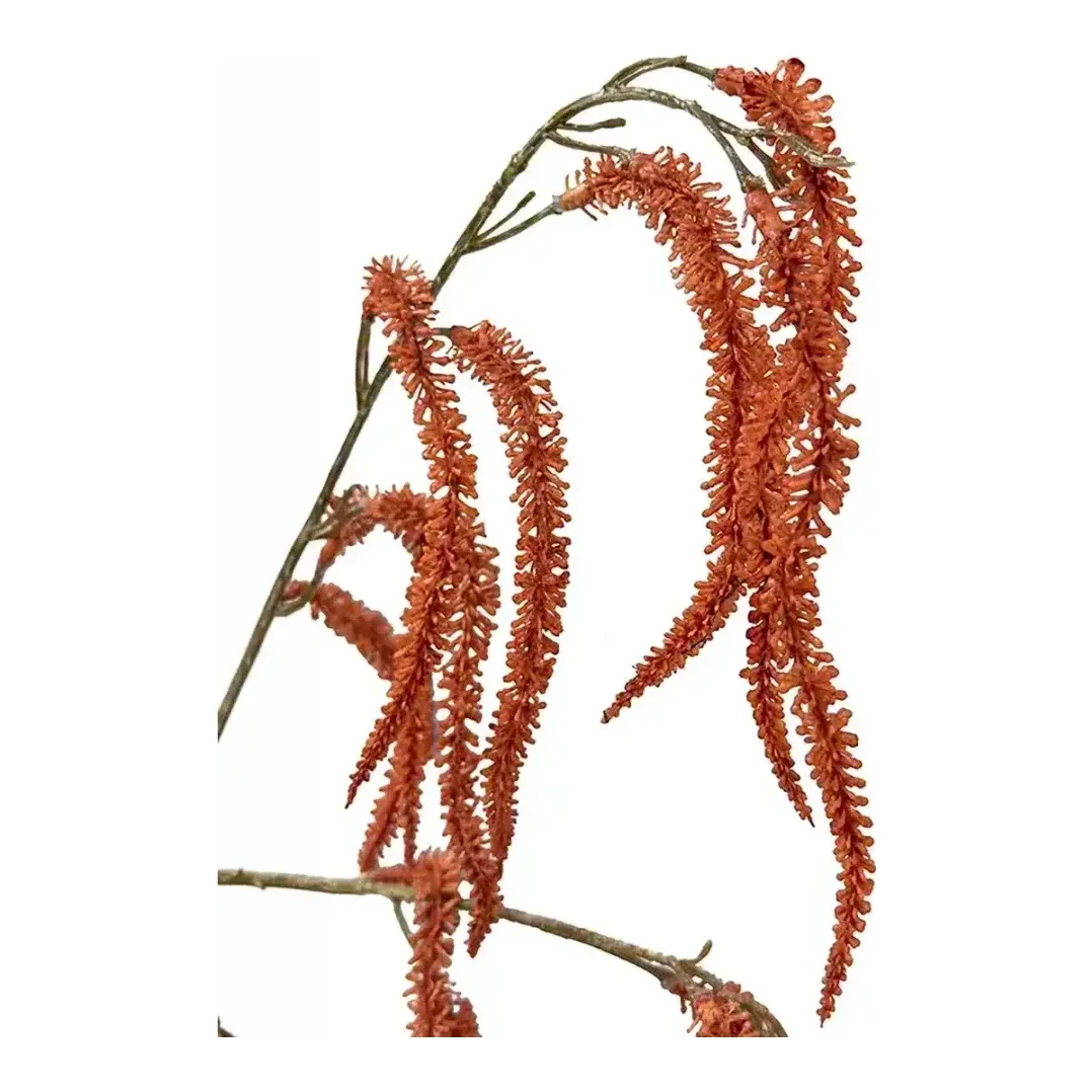 Amarant også kaldet amaranthus kunstig blomstergren af plast i orange 100cm