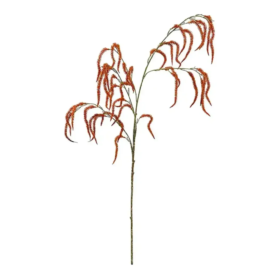 Amarant også kaldet amaranthus kunstig blomstergren af plast i orange 100cm