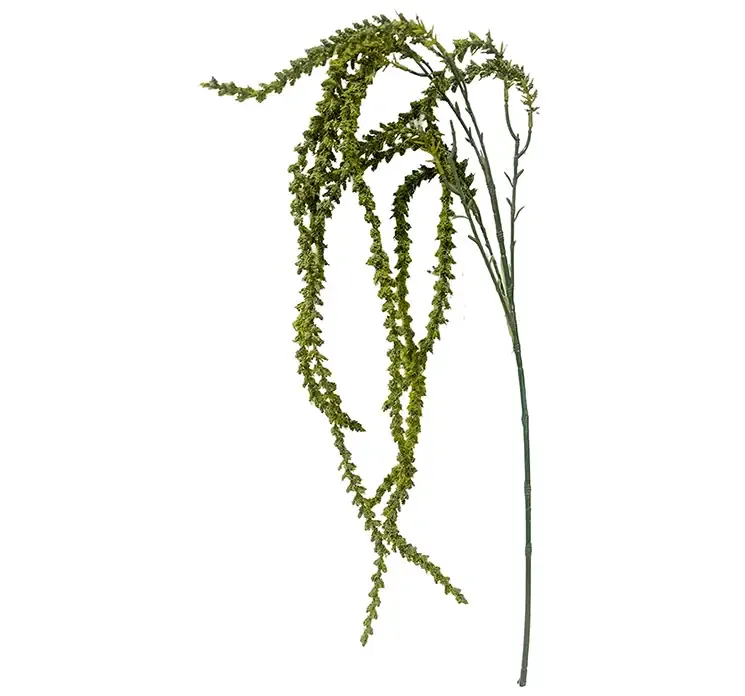 Kunstig amarant hænger i grøn af plast