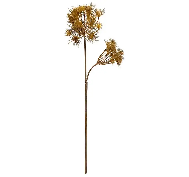 Bjørneklo kunstig blomst af plast i brun