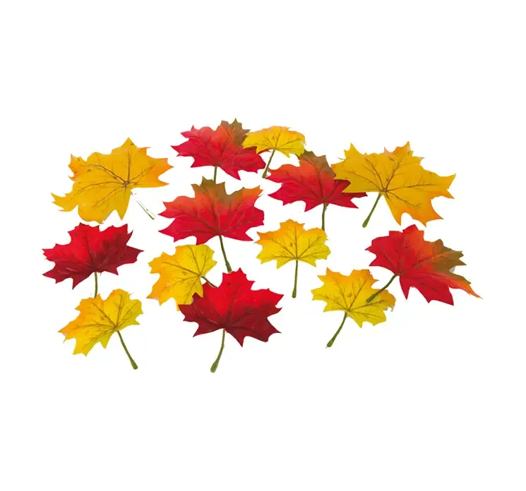 kunstige ahorn blade løse i gule og røde farver