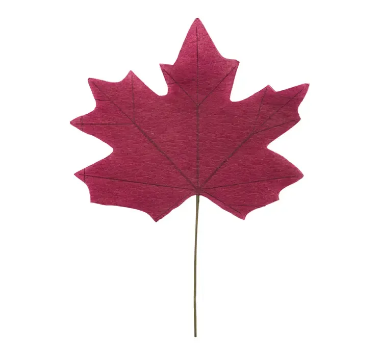 Kunstig ahorn blad af papir i bordeaux