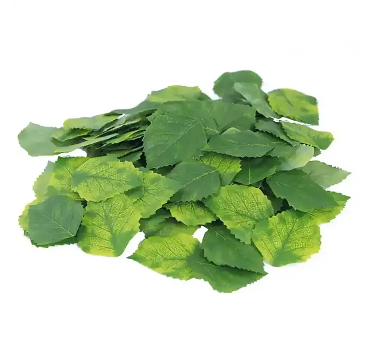 Kunstige birke blade i grøn af kunstsilke