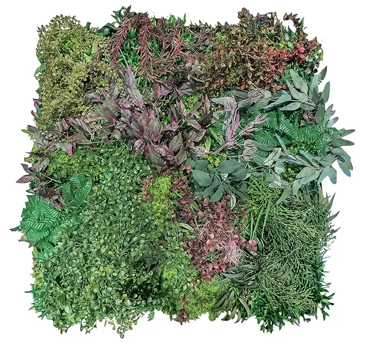 Kunstig bladmix plade af plast med uv-beskyttelse