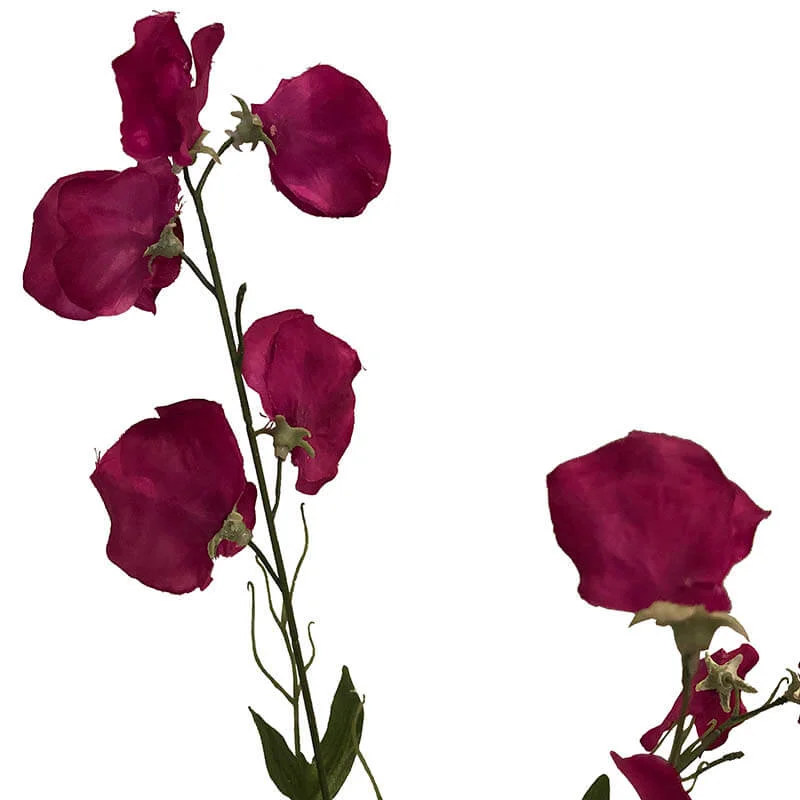 Ærteblomst i pink af plast kunstig blomst closeup