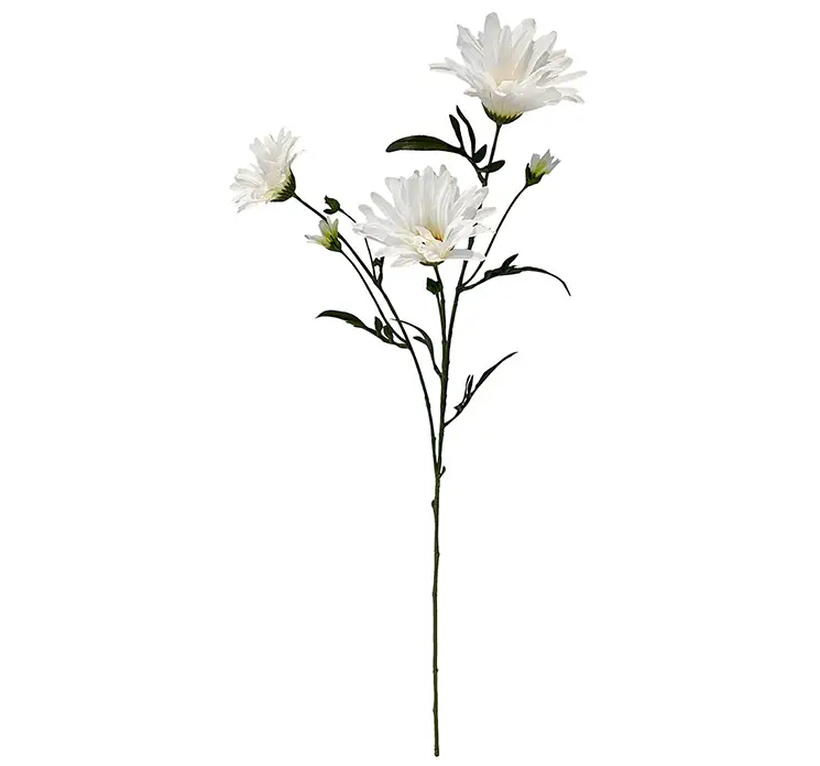 Asters kunstig blomst af plast i hvid