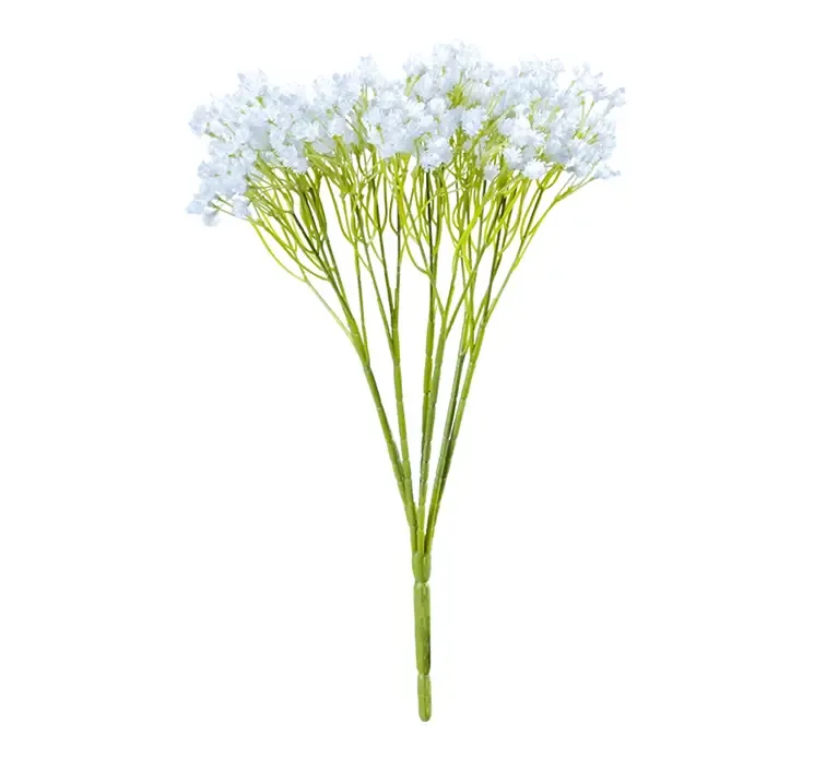 Kunstig brudeslør blomst i hvid af plast 