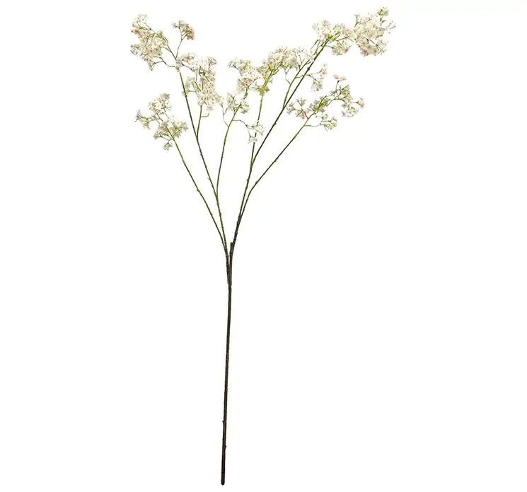 Kunstig brudeslør blomstergren med lyserøde blomster