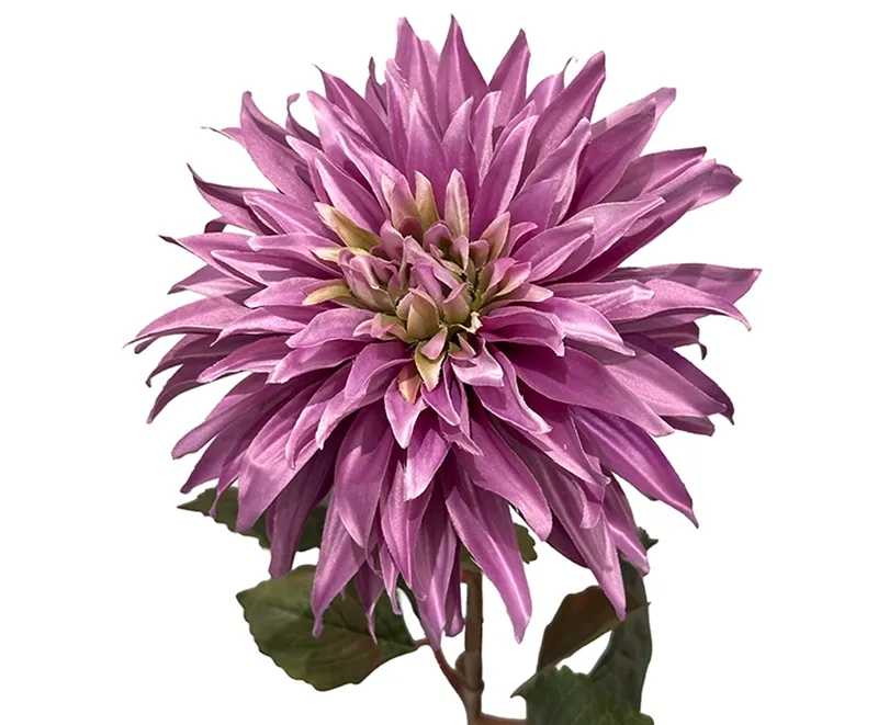 kunstig lilla dahlia, georgine i plast closeup