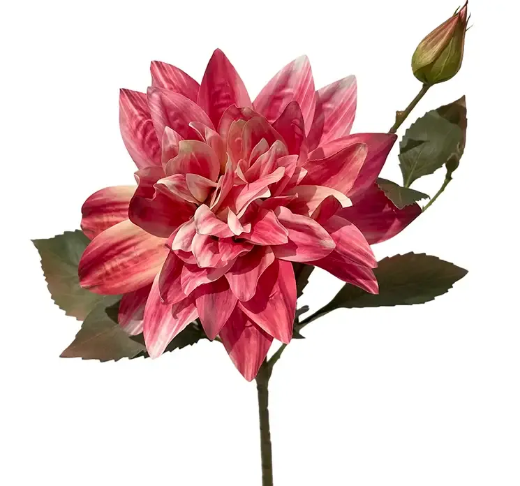 Dahlia i pink af plast kunstig blomst closeup