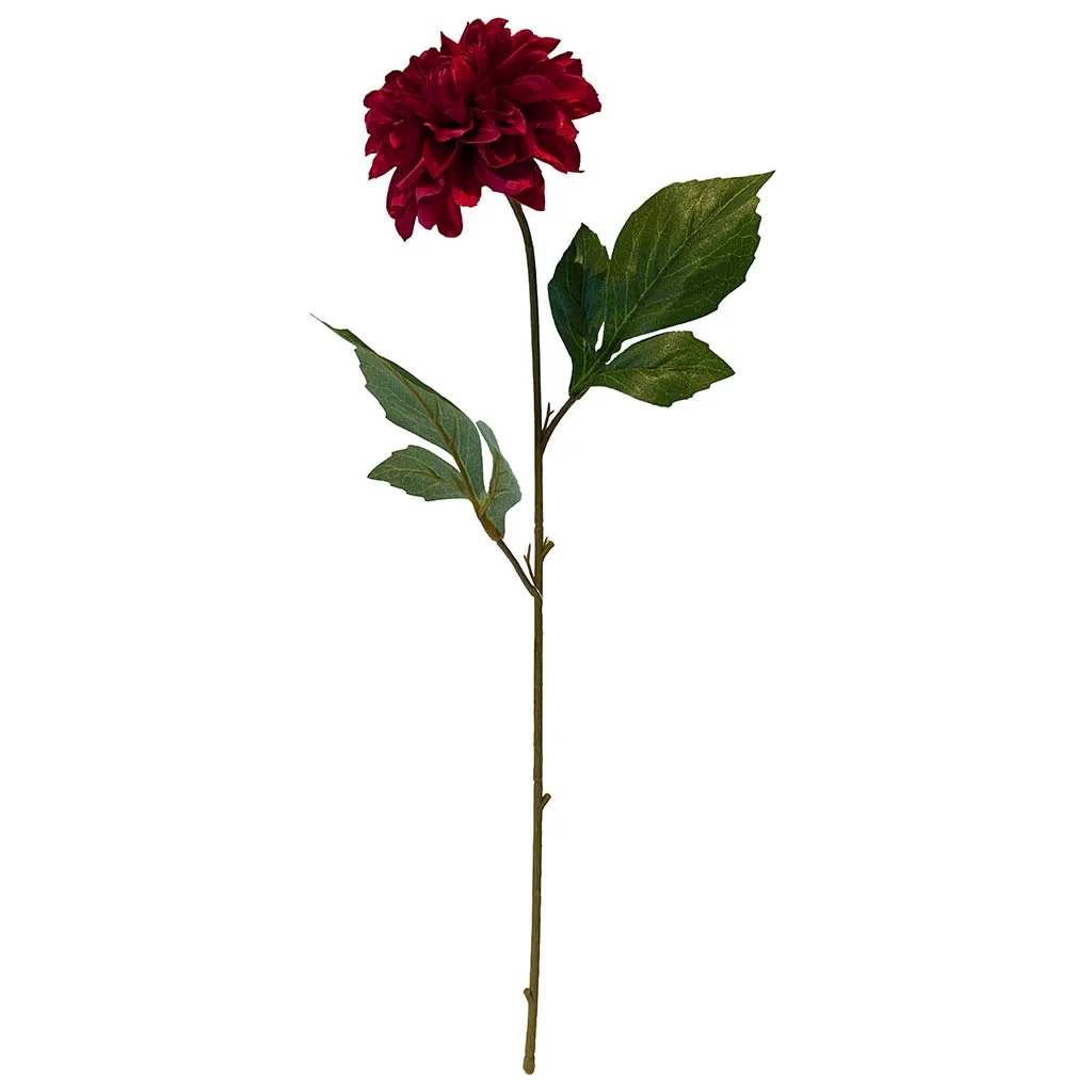 Dahlia også kaldet georgine af plast i bordeaux, kunstig blomst