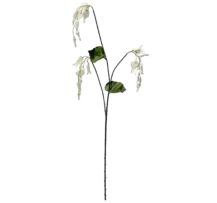 Kunstig fuchsia blomst i hvid af plast