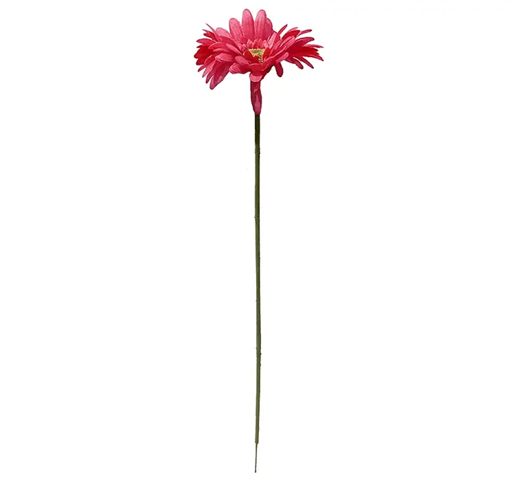Gerbera kunstig blomst af plast i fuchsia