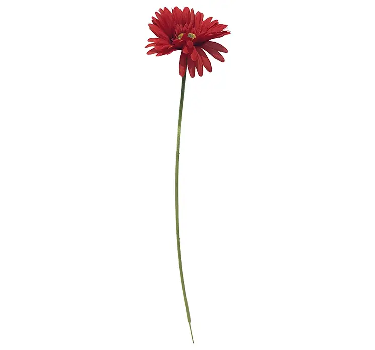 Gerbera kunstig blomst af plast i rød