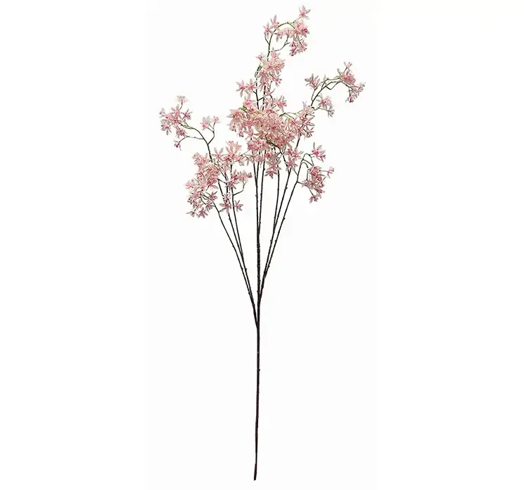 Kunstig jasmin blomstergren med lyserøde blomster af plast