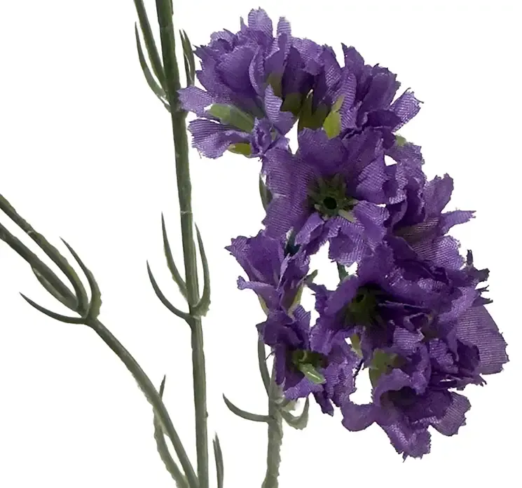 Kunstige hindebæger blomst også kaldet statice i lilla af plast closeup