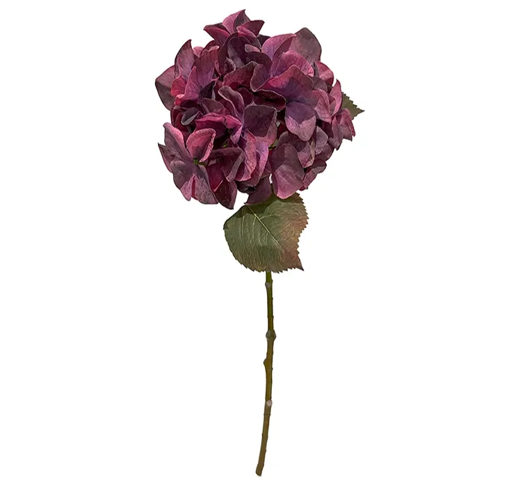 kunstig bordeaux hortensia i plast