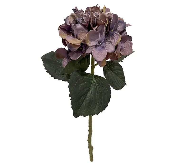 Hortensia kunstig blomst af plast i lilla