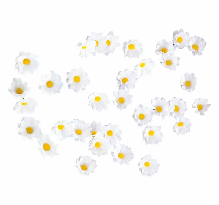 marguerit blomster løse hoveder kunstige blomster af plast i hvid
