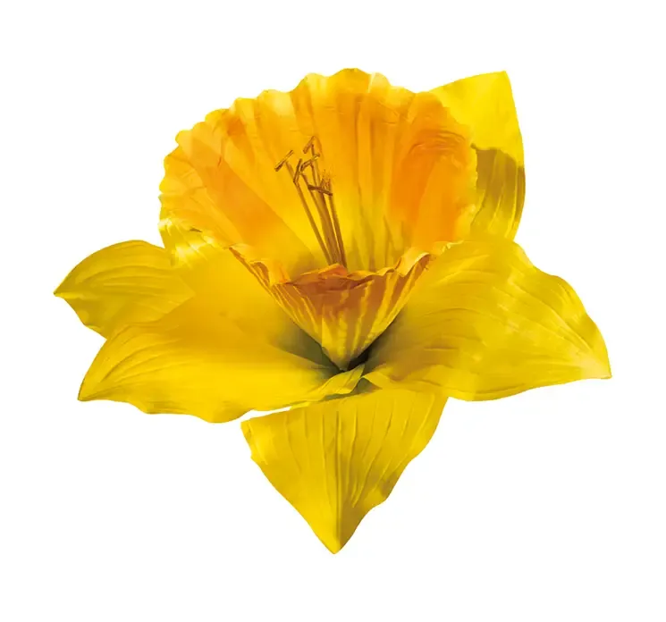 Kunstig påskelilje blomster hoved af kunstsilke i gul