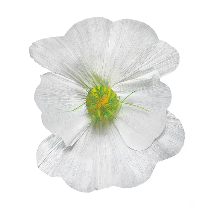 Kunstig papir blomst i hvid
