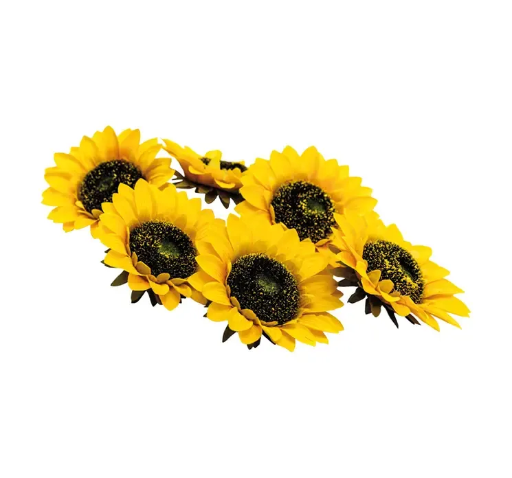 Kunstige solsikke blomster hoveder i gul
