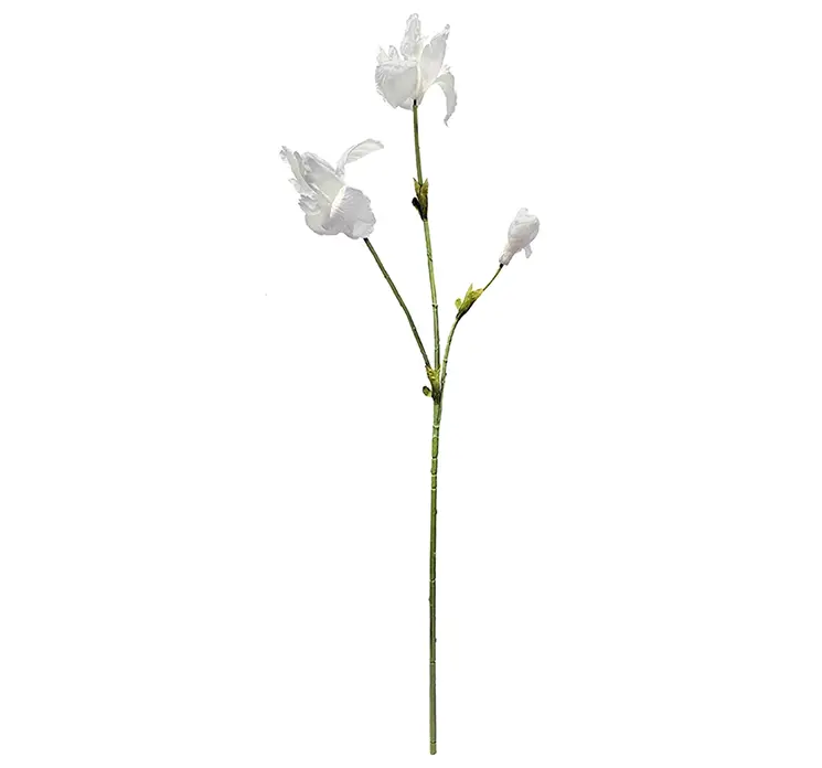 Iris kunstig blomst af plast i hvid