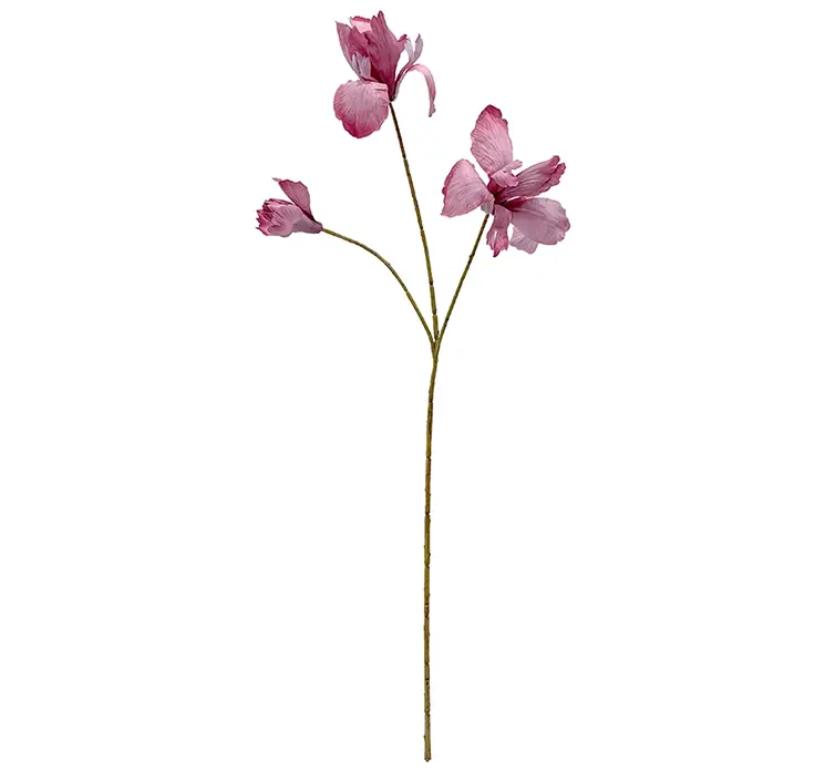 Iris kunstig blomst af plast i rosa