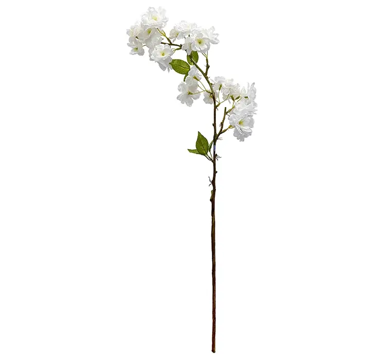 Kirsebærgren med hvide kunstige blomster af plast