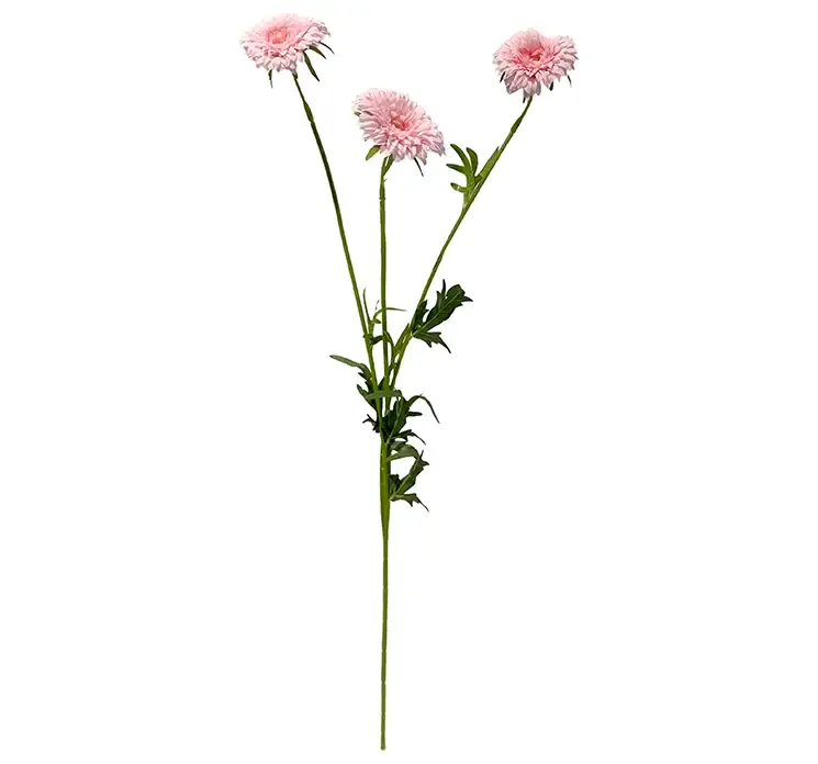 Kunstig krysantemum i lyserød af plast