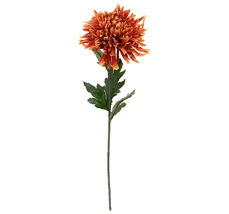 Krysantemum kunstig blomst af plast i orange