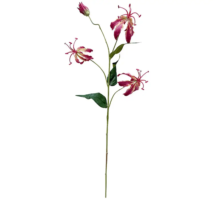 Klatre lilje også kaldet gloriosa af plast i pink