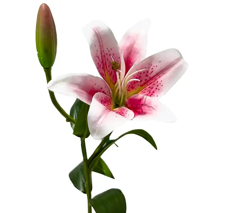 Kunstig blomst lilje i pink closeup