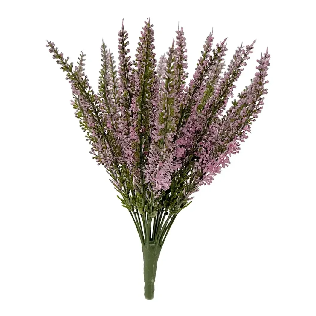 Lyng kunstig blomst af plast i lilla som buket
