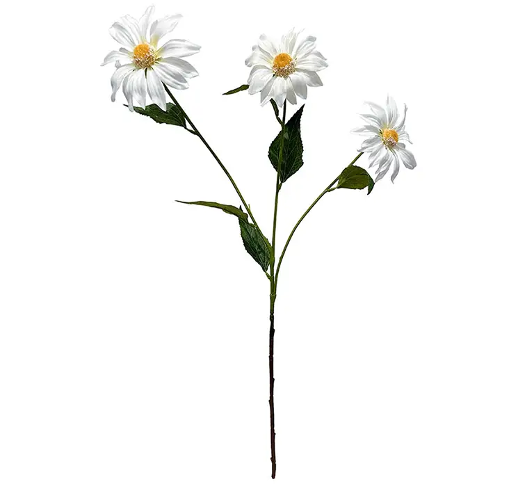 Marguerit kunstig blomst af plast i hvid