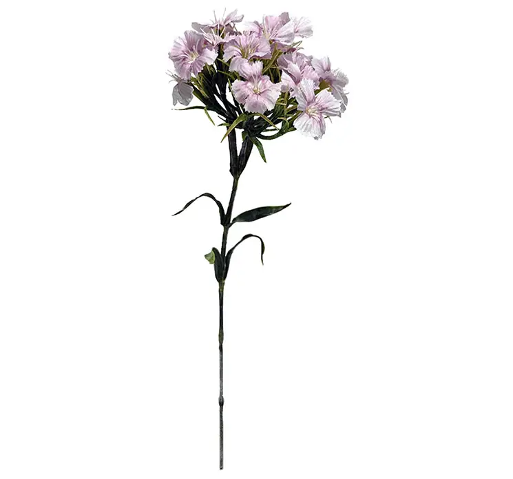 Nellike kunstig blomst af plast i lavendel farvet