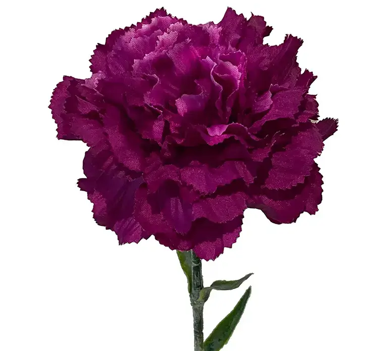Nellike kunstig blomst af plast i lilla closeup