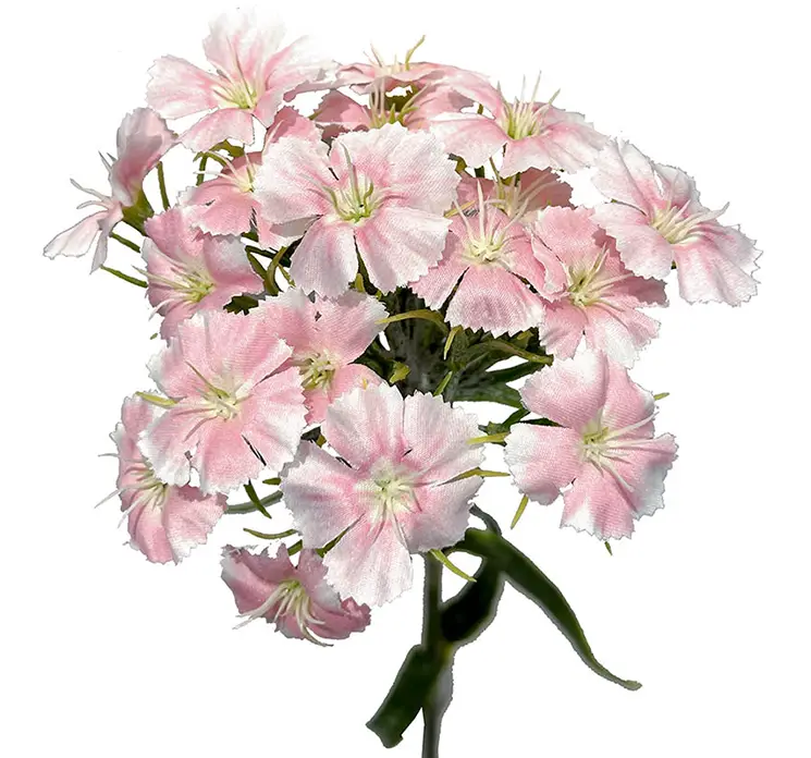 Nellike kunstig blomst af plast i lyserød closeup