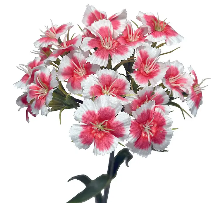 Nellike kunstig blomst af plast i pink closeup