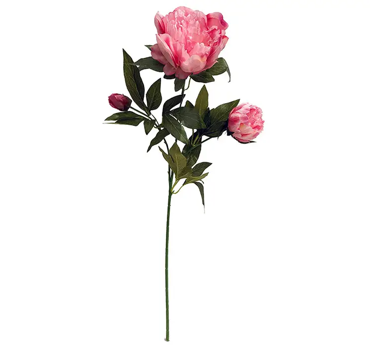 Pæon kunstig blomst i pink af plast