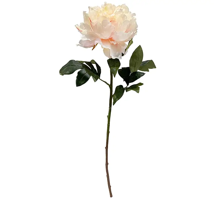 Pæon kunstig blomst af plast i fersken farvet