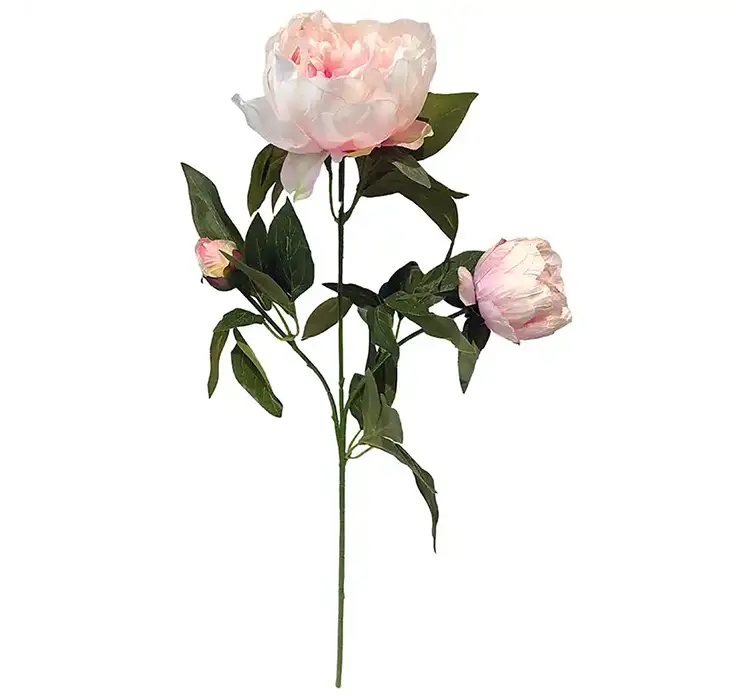 Pæon kunstig blomst i lyserød af plast