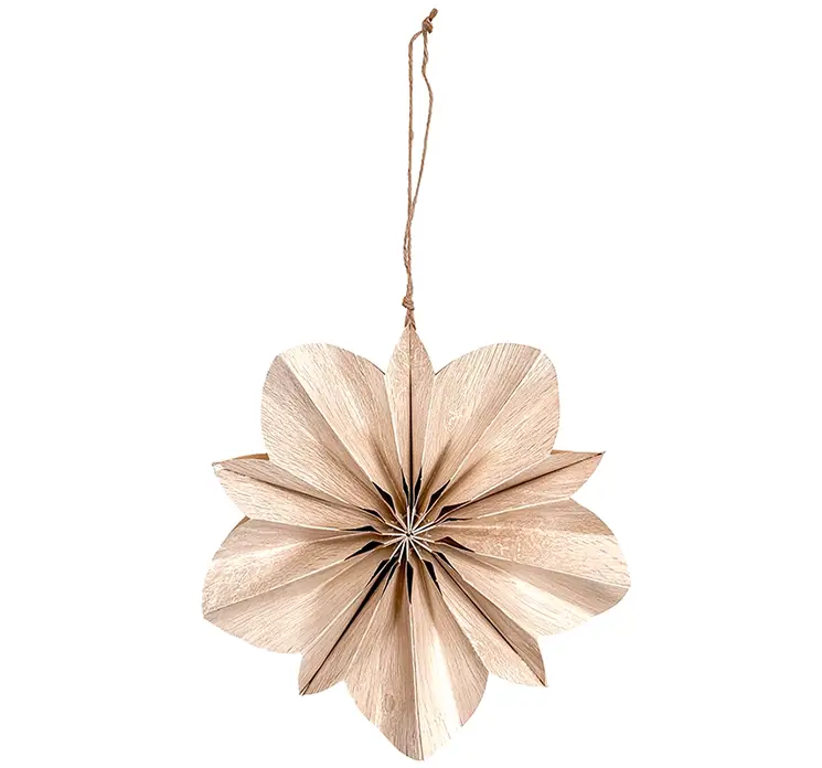 Blomst af papir til ophæng kunstig blomst i beige