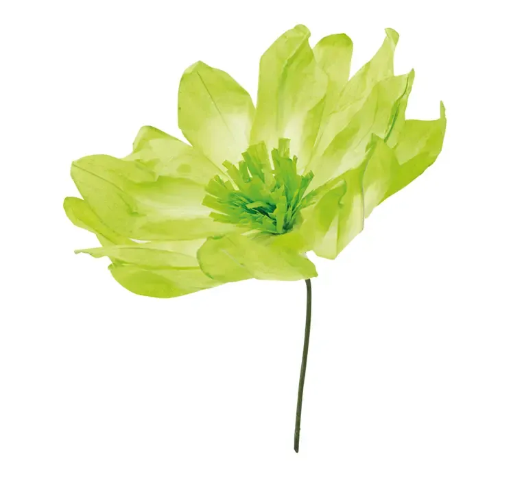 Kunstig blomst i grøn af papir