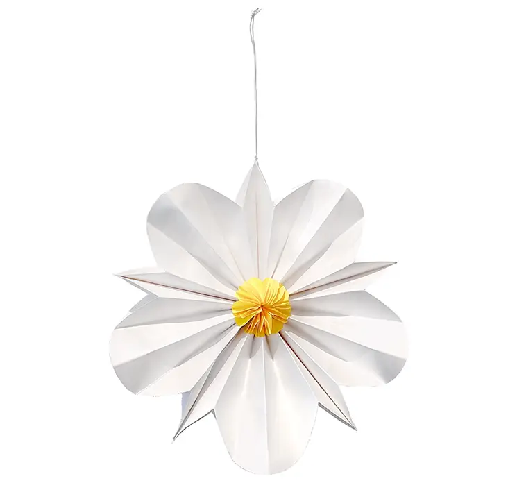 Blomst af papir til ophæng kunstig blomst i hvid