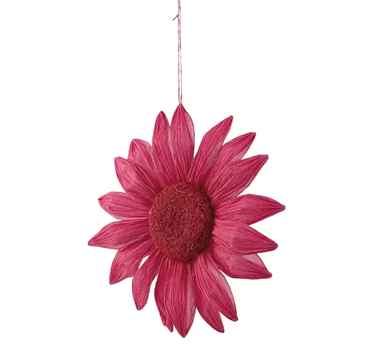 Kunstig blomst til ophæng af papir i pink