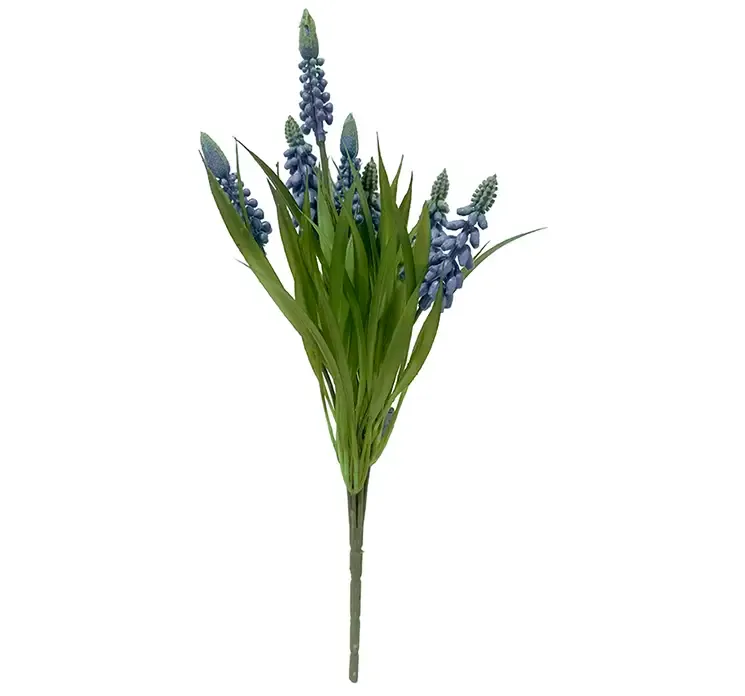 Kunstig perlehyacint med blå blomster af plast