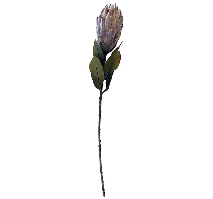 Protea kunstig blomst af plast i brun