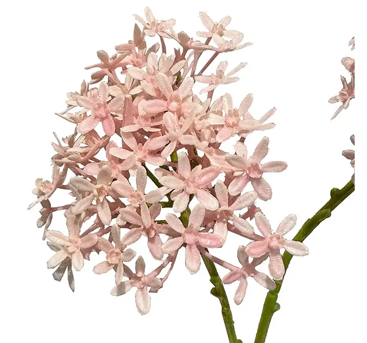 Prydløg kunstig blomst af plast i lyserød closeup