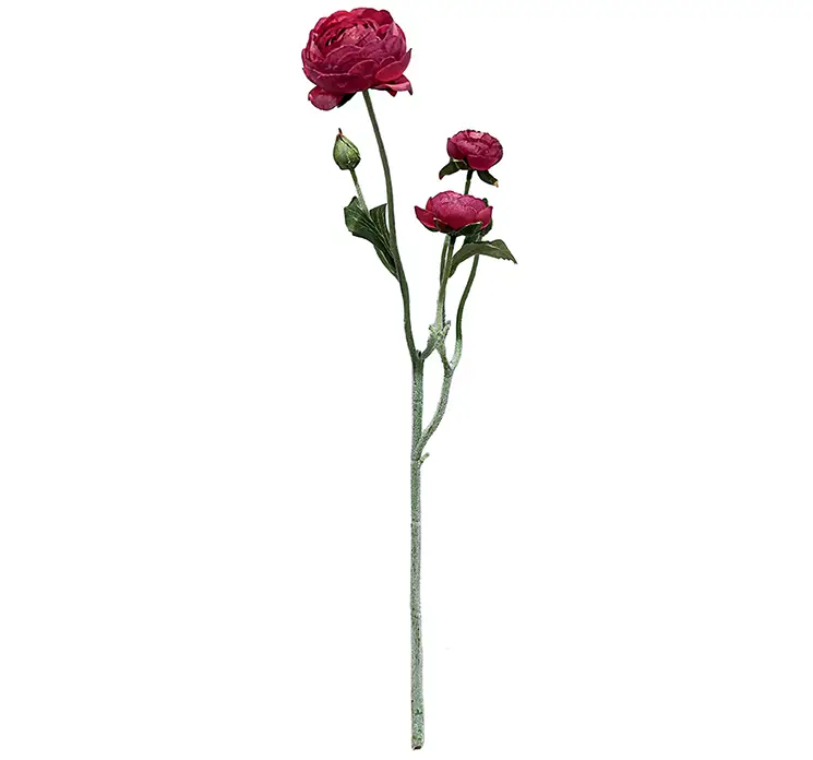 Ranunkel kunstig blomst af plast i pink